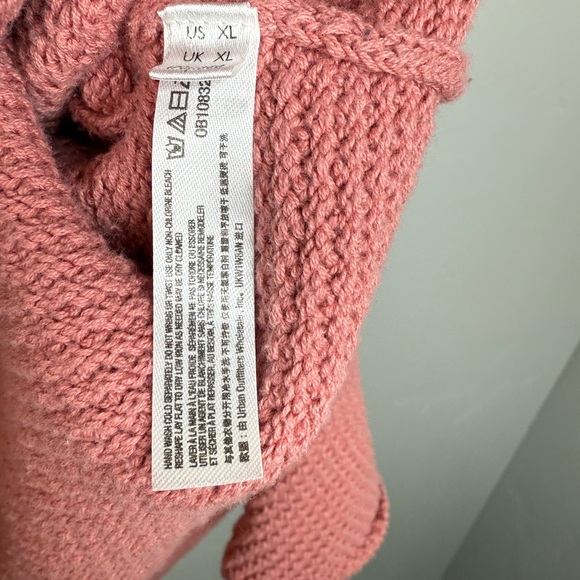 Free People  Hailee Sweater Knit Henley Top FP Beach Rosie Pink Size XL - Picture 6 of 7